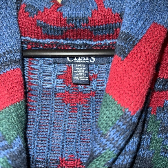 Chaps Aztec Multicolor Knit Vest Women’s Large - Picture 2 of 3